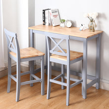 Load image into Gallery viewer, Dining table and chair Set kitchen table and 2 chairs- Grey
