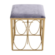Load image into Gallery viewer, Vevelt Metal Dressing Vanity Stool - Grey!