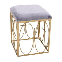Load image into Gallery viewer, Vevelt Metal Dressing Vanity Stool - Grey!