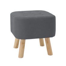 Load image into Gallery viewer, Luxury Padded Wooden Footstool Ottoman Square Pouffe Stool