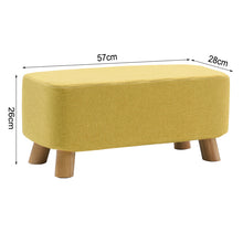 Load image into Gallery viewer, Fabric Soft Pouffe Padded Footstool Ottoman Upholstered Foot Stool Long Seat