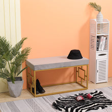 Load image into Gallery viewer, Velvet Upholstered Bench