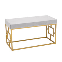 Load image into Gallery viewer, Velvet Upholstered Bench