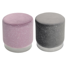 Load image into Gallery viewer, Velvet Round Ottoman Footstool