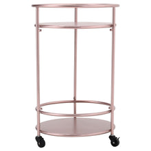 Load image into Gallery viewer, 2 Tier Metal Rolling Trolley Cart Drinks Food Wine Tea Serving Tray Display
