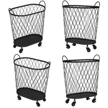 Load image into Gallery viewer, Metal Storage Basket with Castors