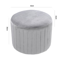 Load image into Gallery viewer, Round Velvet Bedroom Stool Chair Dressing Table Ottoman Living Room Home Furniture