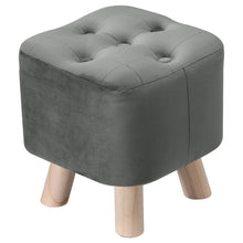 Load image into Gallery viewer, Small Velvet Footstool Soft Seat Footrest Kid Child Toddler Stool Hallway Chair