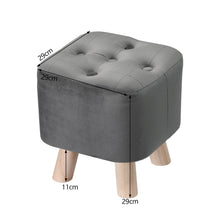 Load image into Gallery viewer, Small Velvet Footstool Soft Seat Footrest Kid Child Toddler Stool Hallway Chair