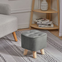 Load image into Gallery viewer, Small Velvet Footstool Soft Seat Footrest Kid Child Toddler Stool Hallway Chair