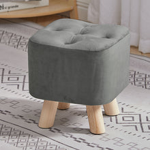 Load image into Gallery viewer, Small Velvet Footstool Soft Seat Footrest Kid Child Toddler Stool Hallway Chair