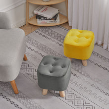 Load image into Gallery viewer, Small Velvet Footstool Soft Seat Footrest Kid Child Toddler Stool Hallway Chair