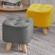 Load image into Gallery viewer, Small Velvet Footstool Soft Seat Footrest Kid Child Toddler Stool Hallway Chair