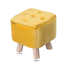 Load image into Gallery viewer, Small Velvet Footstool Soft Seat Footrest Kid Child Toddler Stool Hallway Chair