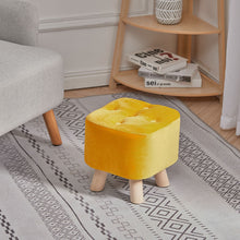 Load image into Gallery viewer, Small Velvet Footstool Soft Seat Footrest Kid Child Toddler Stool Hallway Chair