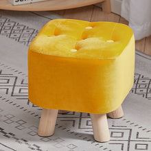 Load image into Gallery viewer, Small Velvet Footstool Soft Seat Footrest Kid Child Toddler Stool Hallway Chair