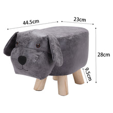 Load image into Gallery viewer, Wide Animal Print footstool Ottoman -3colors