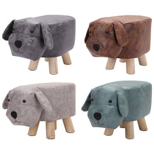 Load image into Gallery viewer, Wide Animal Print footstool Ottoman -3colors