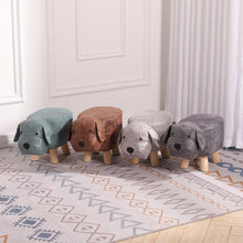 Load image into Gallery viewer, Wide Animal Print footstool Ottoman -3colors