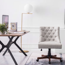 Load image into Gallery viewer, Linen Adjustable Swivel Office Chair Computer Desk Task Chairs