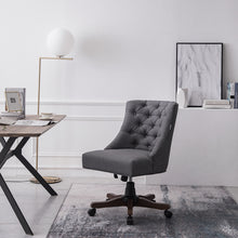 Load image into Gallery viewer, Linen Adjustable Swivel Office Chair Computer Desk Task Chairs