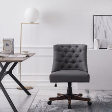 Load image into Gallery viewer, Linen Adjustable Swivel Office Chair Computer Desk Task Chairs