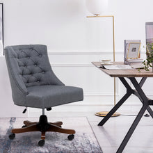 Load image into Gallery viewer, Linen Adjustable Swivel Office Chair Computer Desk Task Chairs