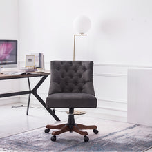 Load image into Gallery viewer, Linen Adjustable Swivel Office Chair Computer Desk Task Chairs