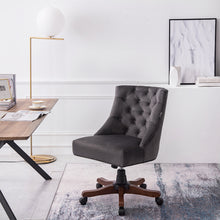 Load image into Gallery viewer, Linen Adjustable Swivel Office Chair Computer Desk Task Chairs