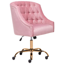 Load image into Gallery viewer, Computer Office Chair Adjustable Height Arms Tufted Back Padded