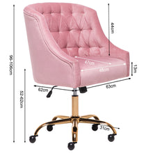 Load image into Gallery viewer, Computer Office Chair Adjustable Height Arms Tufted Back Padded