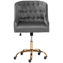 Load image into Gallery viewer, Computer Office Chair Adjustable Height Arms Tufted Back Padded