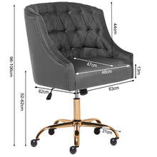 Load image into Gallery viewer, Computer Office Chair Adjustable Height Arms Tufted Back Padded