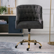 Load image into Gallery viewer, Computer Office Chair Adjustable Height Arms Tufted Back Padded