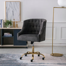 Load image into Gallery viewer, Computer Office Chair Adjustable Height Arms Tufted Back Padded