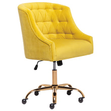Load image into Gallery viewer, Computer Office Chair Adjustable Height Arms Tufted Back Padded