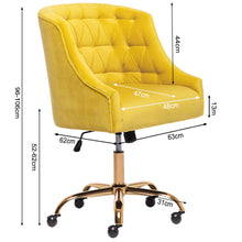 Load image into Gallery viewer, Computer Office Chair Adjustable Height Arms Tufted Back Padded