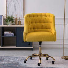 Load image into Gallery viewer, Computer Office Chair Adjustable Height Arms Tufted Back Padded