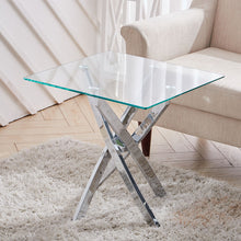 Load image into Gallery viewer, Glass Top Table End Coffee Bistro Bar Table