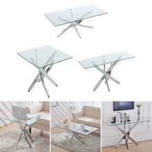 Load image into Gallery viewer, Glass Top Table End Coffee Bistro Bar Table