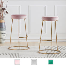 Load image into Gallery viewer, Set of 2 Premier Velvet Bar Stool