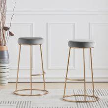 Load image into Gallery viewer, Set of 2 Premier Velvet Bar Stool