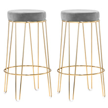 Load image into Gallery viewer, Set of 2 Glamour Velvet Bar Stool