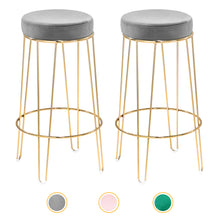 Load image into Gallery viewer, Set of 2 Glamour Velvet Bar Stool