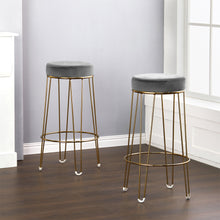 Load image into Gallery viewer, Set of 2 Glamour Velvet Bar Stool