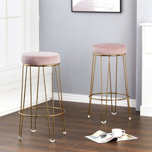Load image into Gallery viewer, Set of 2 Glamour Velvet Bar Stool
