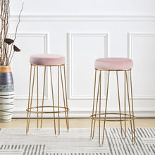Load image into Gallery viewer, Set of 2 Glamour Velvet Bar Stool