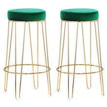 Load image into Gallery viewer, Set of 2 Glamour Velvet Bar Stool