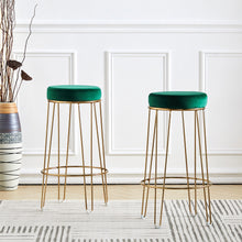 Load image into Gallery viewer, Set of 2 Glamour Velvet Bar Stool