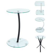 Load image into Gallery viewer, Tempered Glass Dining Table Modern Chrome Cross Legs Kitchen Room Tables